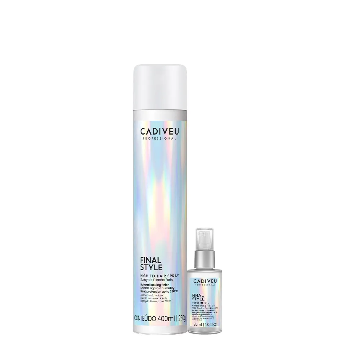 KIT CADIVEU PROFESSIONAL FINAL STYLE SUPREME ÓLEO E SPRAY FIXADOR (2 PRODUTOS)