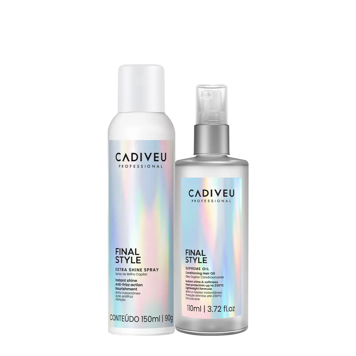 KIT CADIVEU PROFESSIONAL FINAL STYLE SUPREME ÓLEO G E SPRAY DE BRILHO (2 PRODUTOS)