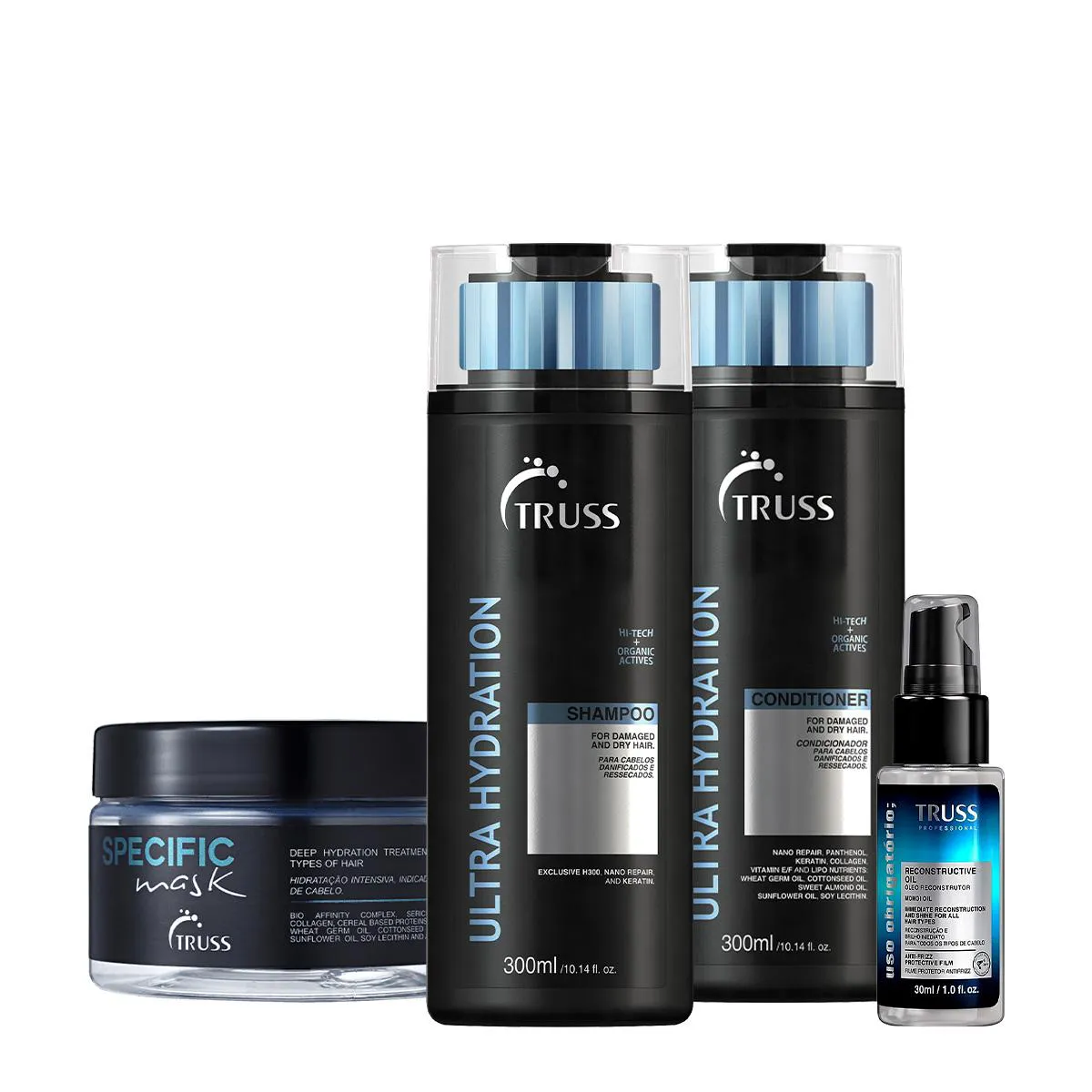KIT TRUSS ULTRA HYDRATION SPECIFIC USO OBRIGATóRIO HOME CARE ÓLEO (4 PRODUTOS)