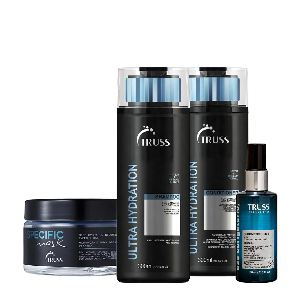 KIT TRUSS ULTRA HYDRATION SPECIFIC USO OBRIGATóRIO HOME CARE ÓLEO G (4 PRODUTOS)