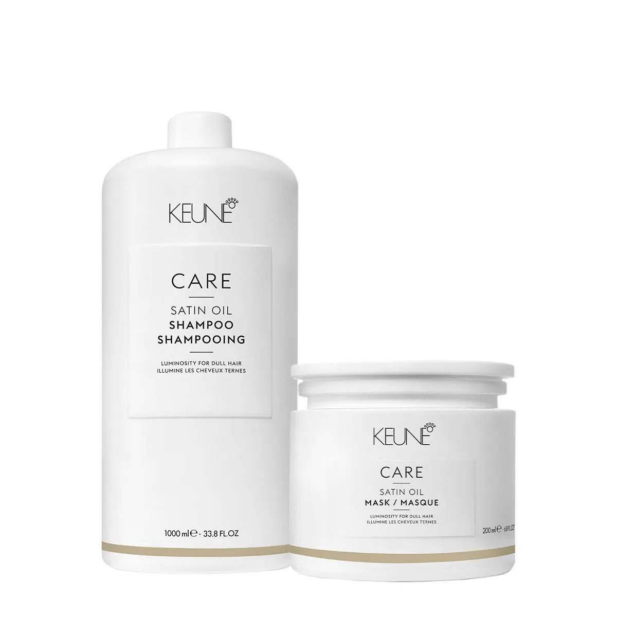KIT KEUNE CARE SATIN OIL SHAMPOO MáSCARA 200 (2 PRODUTOS)