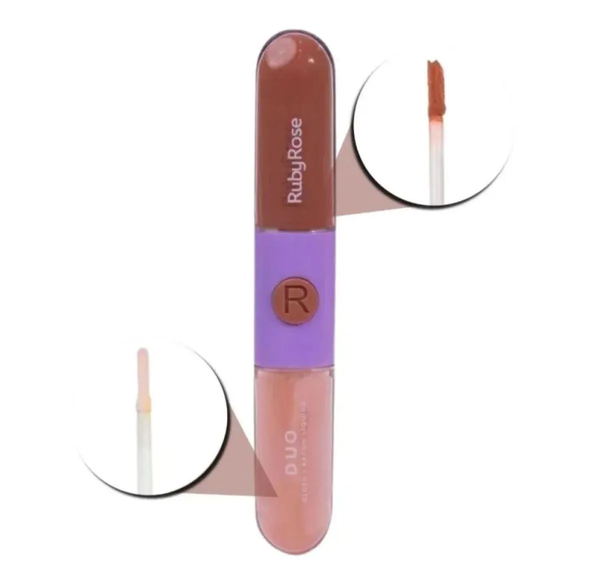 BATOM E GLOSS LíQUIDO DUO LD06 HBF5696 RUBYROSE