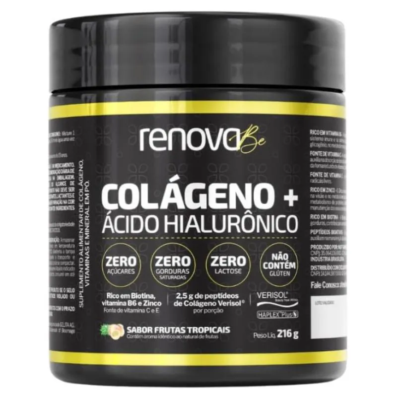 RENOVABE COLáGENO + ÁCIDO HIALURôNICO FRUTAS TROPICAIS 216G