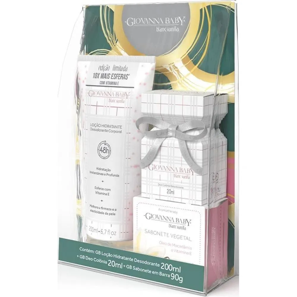 KIT GIOVANNA BABY COLôNIA  LOçãO E SABONETE BLANC