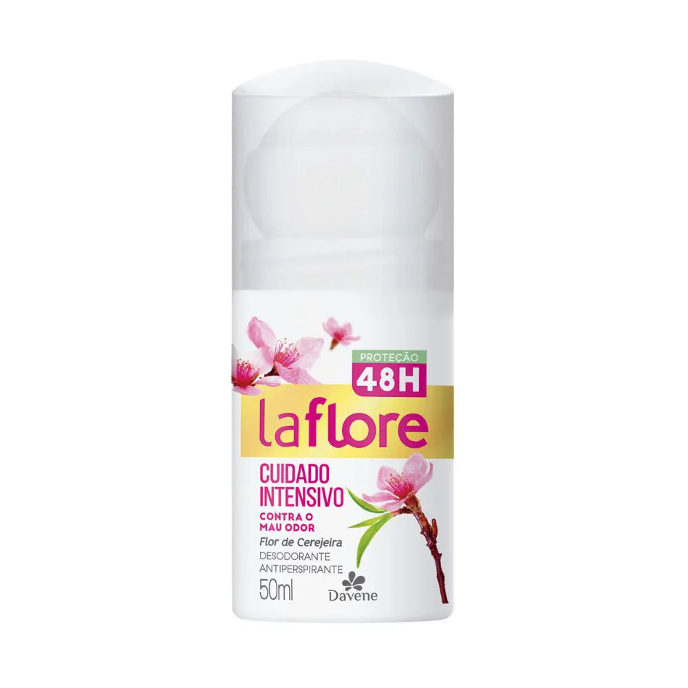 DESODORANTE ANTIPERSPIRANTE LA FLORE ROLL ON FLOR DE CEREJEIRA 50ML