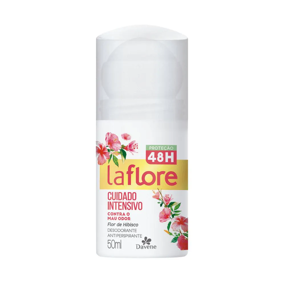 DESODORANTE ANTIPERSPIRANTE LA FLORE ROLL ON HIBISCO 50ML