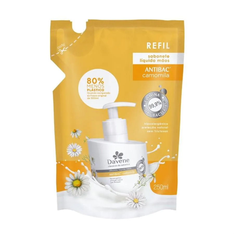 REFIL SABONETE LíQUIDO CLáSSICOS DA NATUREZA ANTIBAC CAMOMILA 250ML
