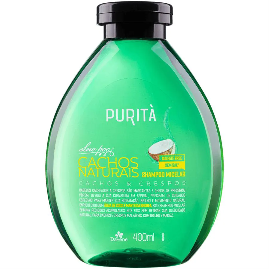 SHAMPOO MICELAR PURITà CACHOS NATURAIS 400ML