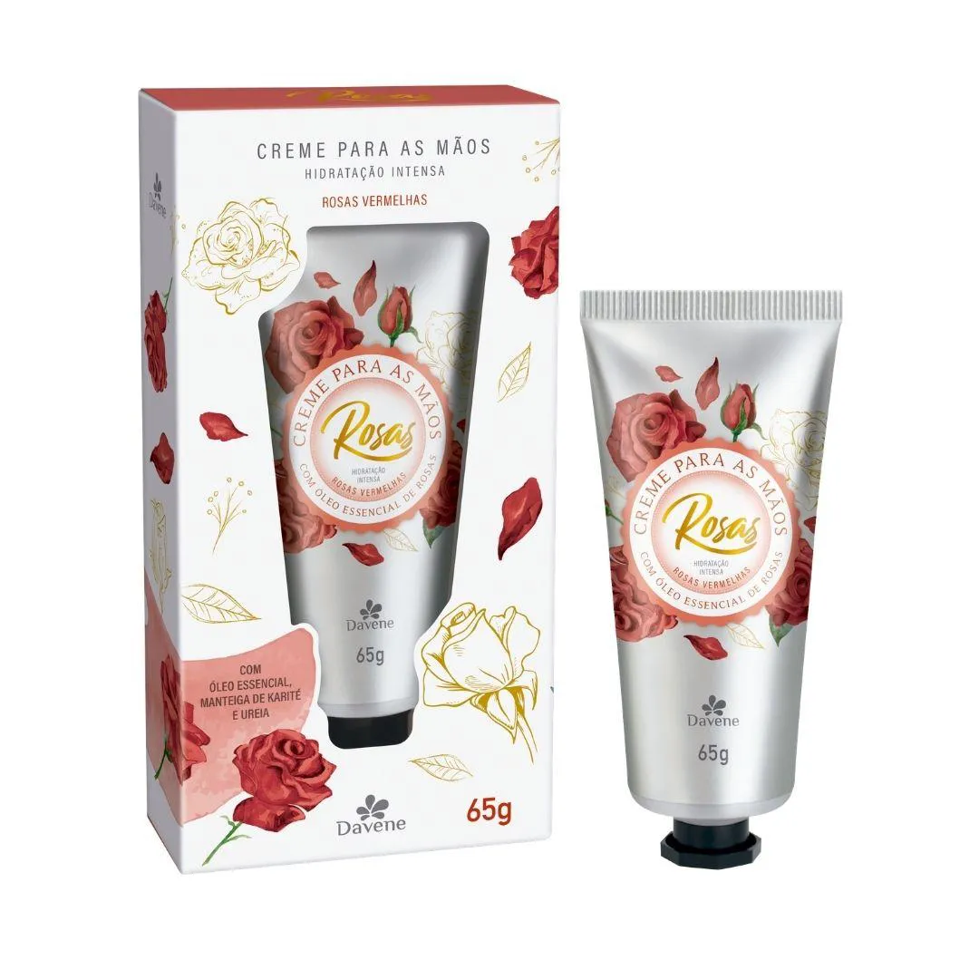 CREME DE MãOS E UNHAS ROSAS VERMELHAS 65G