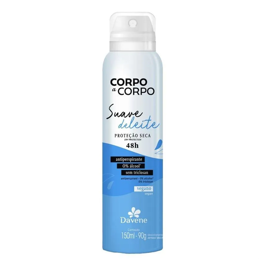 DESODORANTE ANTIPERSPIRANTE AEROSSOL CORPO A CORPO SUAVE 150ML
