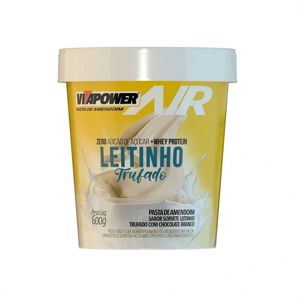 PASTA DE AMENDOIM AIR SABORES GOURMET (600G) - SABOR: SORVETE LEITINHO TRUFADO C/ CHOC. BRANCO