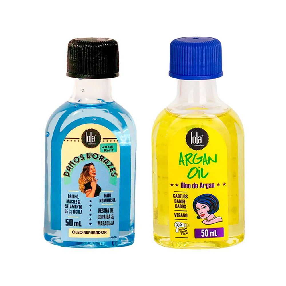KIT LOLA FROM RIO - ÓLEO DANOS VORAZES 50ML + LEAVE-IN ARGAN OIL 50ML