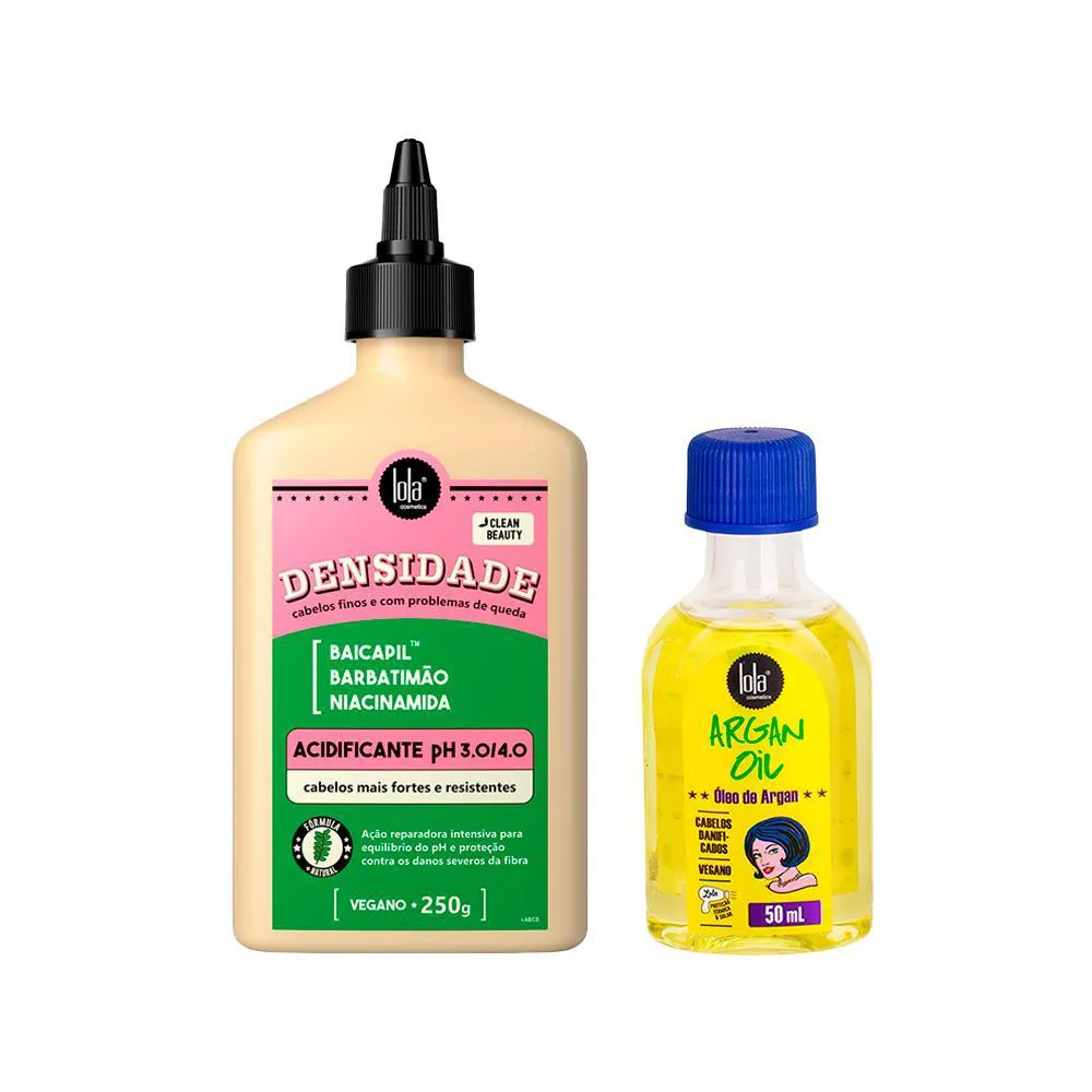 KIT LOLA FROM RIO -  ACIDIFICANTE DENSIDADE 250G + LEAVE-IN  ARGAN OIL 50ML