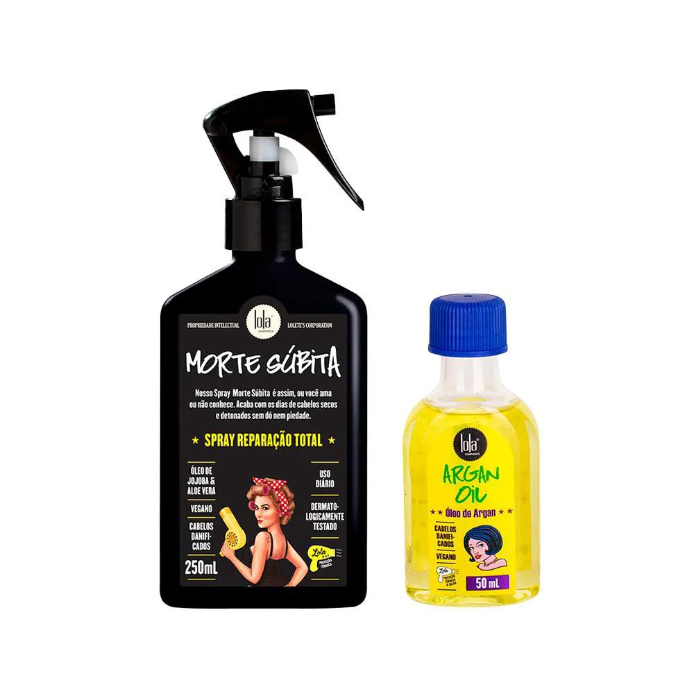 KIT LOLA FROM RIO - LEAVE-IN ARGAN OIL 50ML + LEAVE-IN MORTE SúBITA 250ML