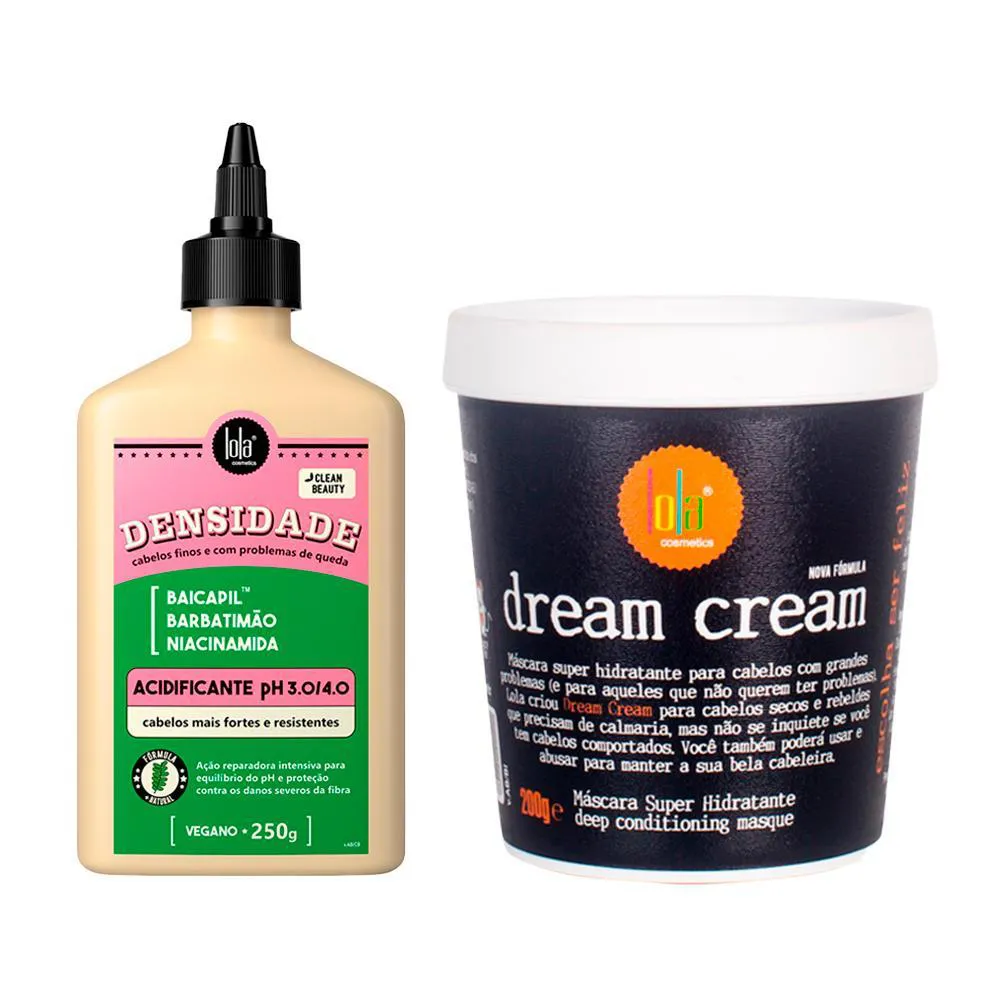 KIT LOLA FROM RIO -  ACIDIFICANTE DENSIDADE 250G + MáSCARA DREAM CREAM 200G