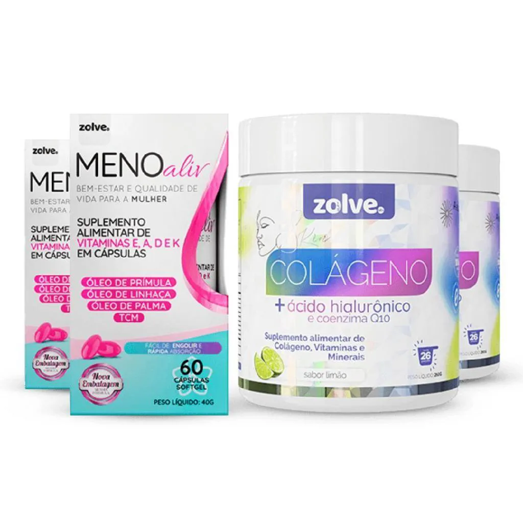 KIT 2UN CADA SKIN COLáGENO TIPO I E MENO ALIV - SUPLEMENTO