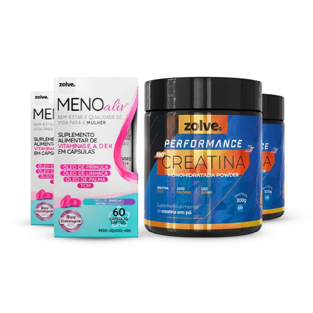 KIT 2UN CADA MENO ALIV E CREATINA PERFORMANCE - SUPLEMENTO