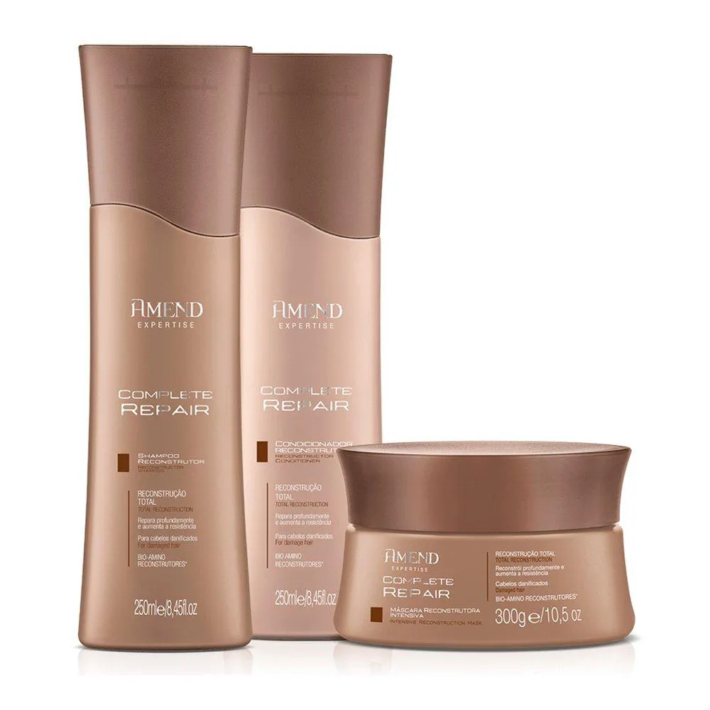 KIT AMEND EXPERTISE COMPLETE REPAIR (SHAMPOO 250ML + CONDICIONADOR 250ML+ MáSCARA 300G)