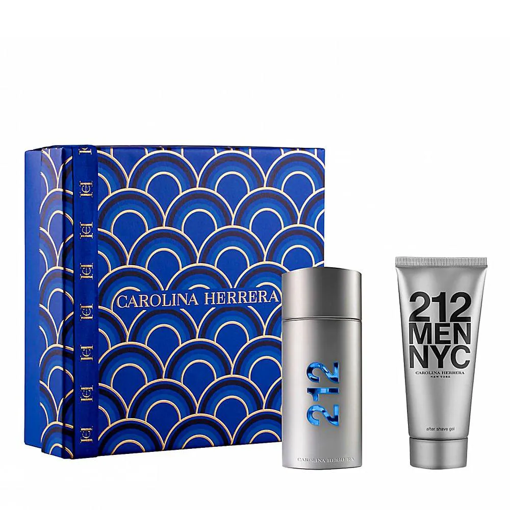 KIT PERFUME MASCULINO EAU DE TOILETTE 100ML + AFTER SHAVE GEL 100ML CAROLINA HERRERA 212 MEN NYC