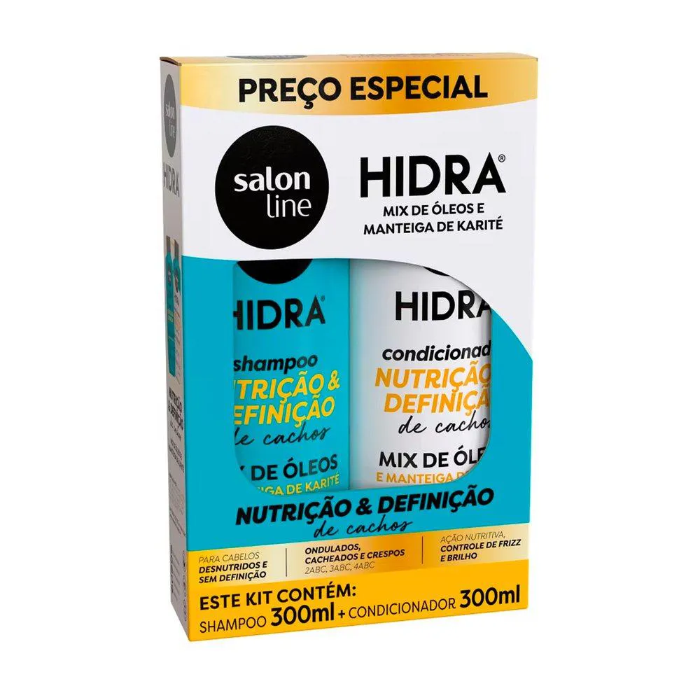 KIT SALON LINE HIDRA SHAMPOO + CONDICIONADOR ULTRA DEFINIDOS - 300ML