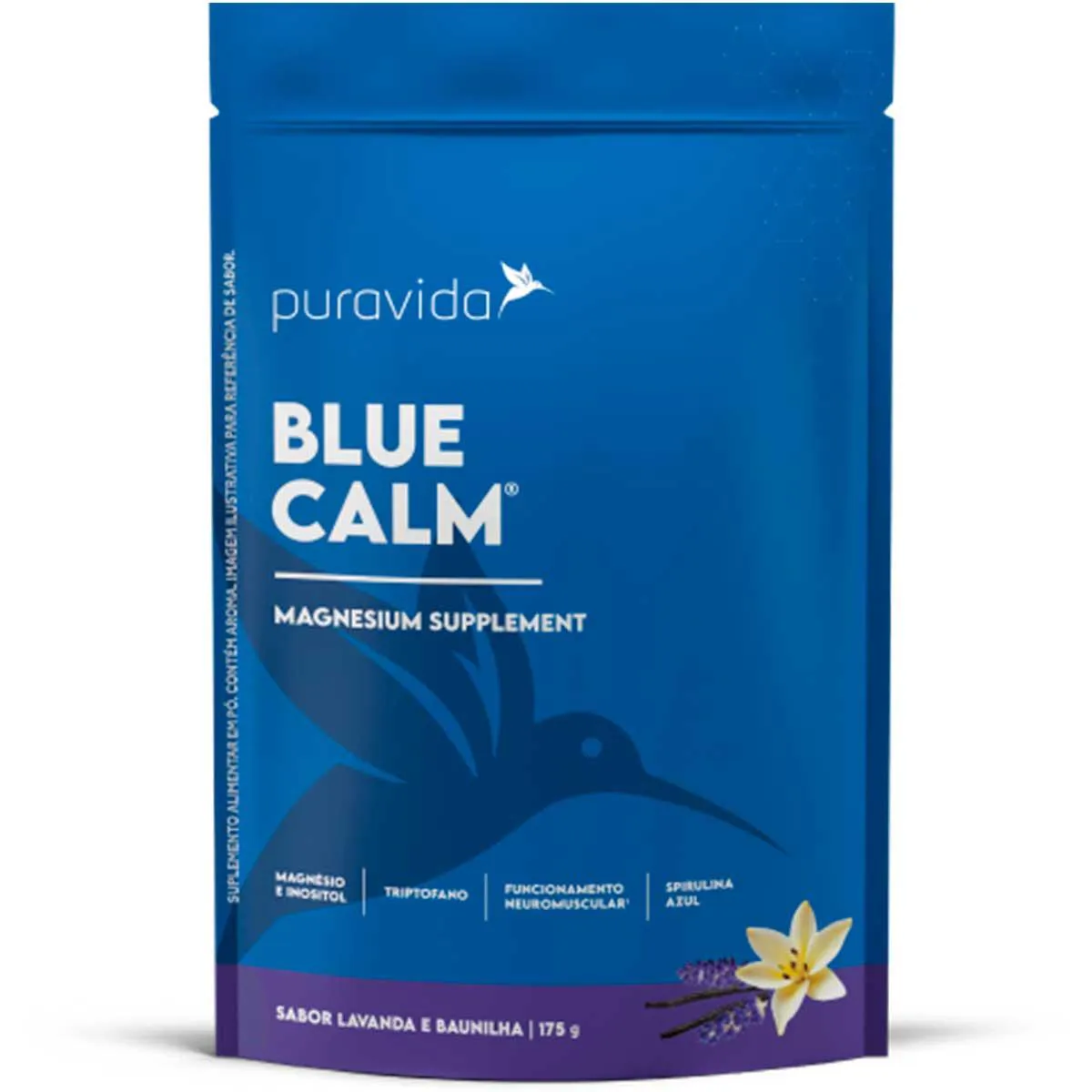 BLUE CALM MAGNéSIO + INOSITOL - BAUNILHA E LAVANDA - (175G) - PURA VIDA