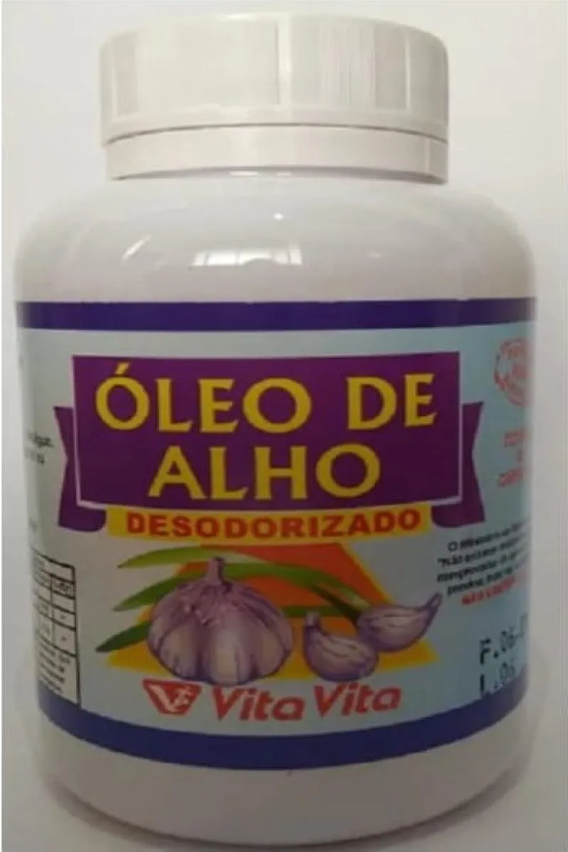 ÓLEO DE ALHO (GARLIC) 1G 60 CáPSULAS DESODORIZADO VITA VITA