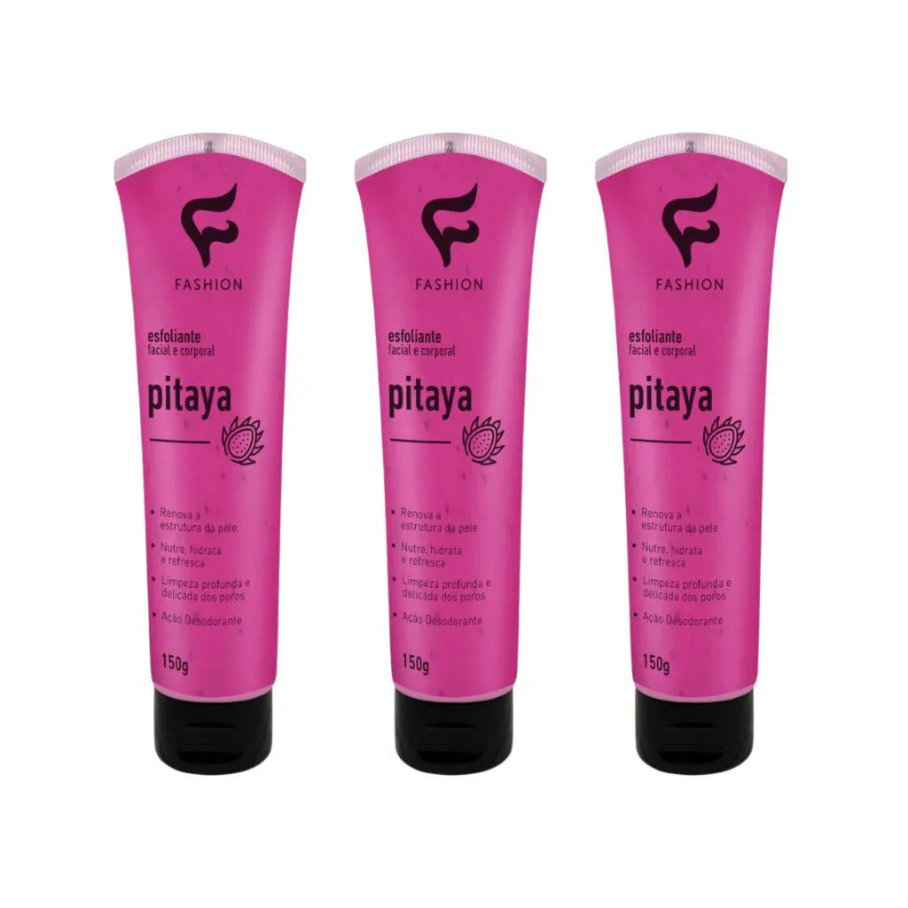 ESFOLIANTE FASHION FACIAL E CORPORAL 150G PITAYA - 3UN