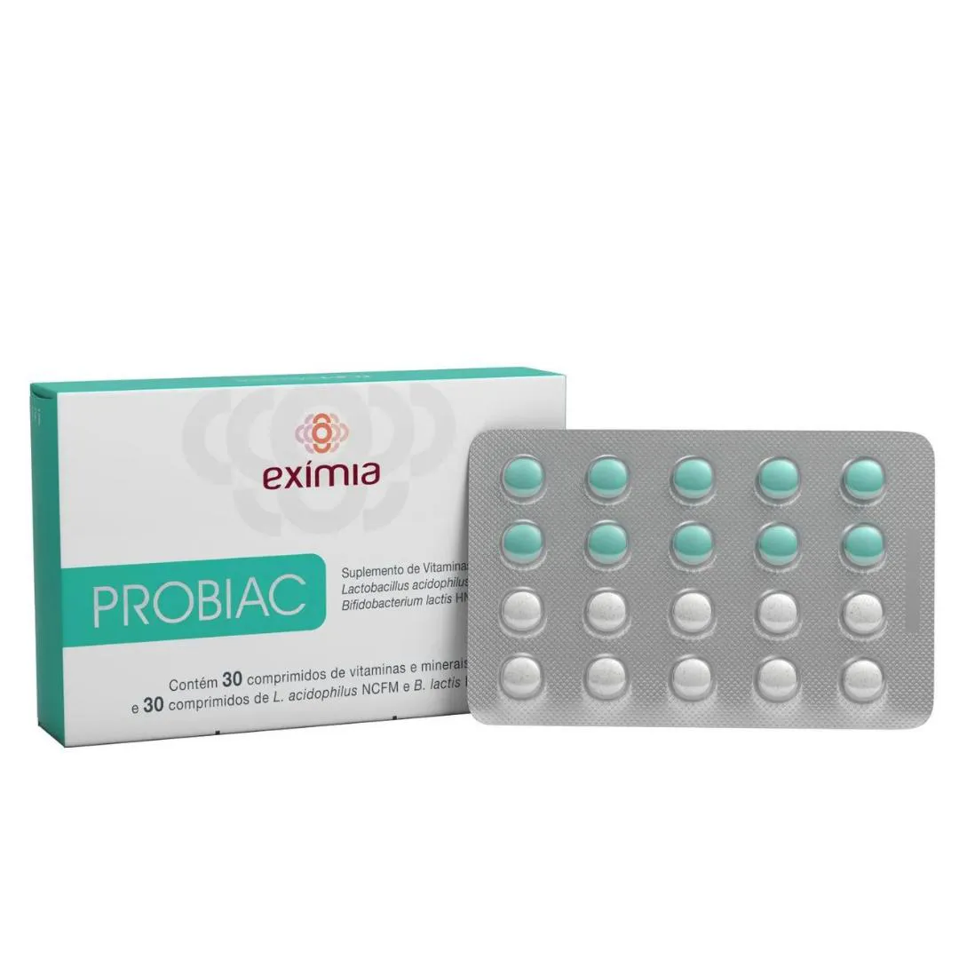 FQM MELORA EXíMIA PROBIAC SUPLEMENTO ALIMENTAR DE VITAMINAS E MINERAIS 60CPS (7898040326357)