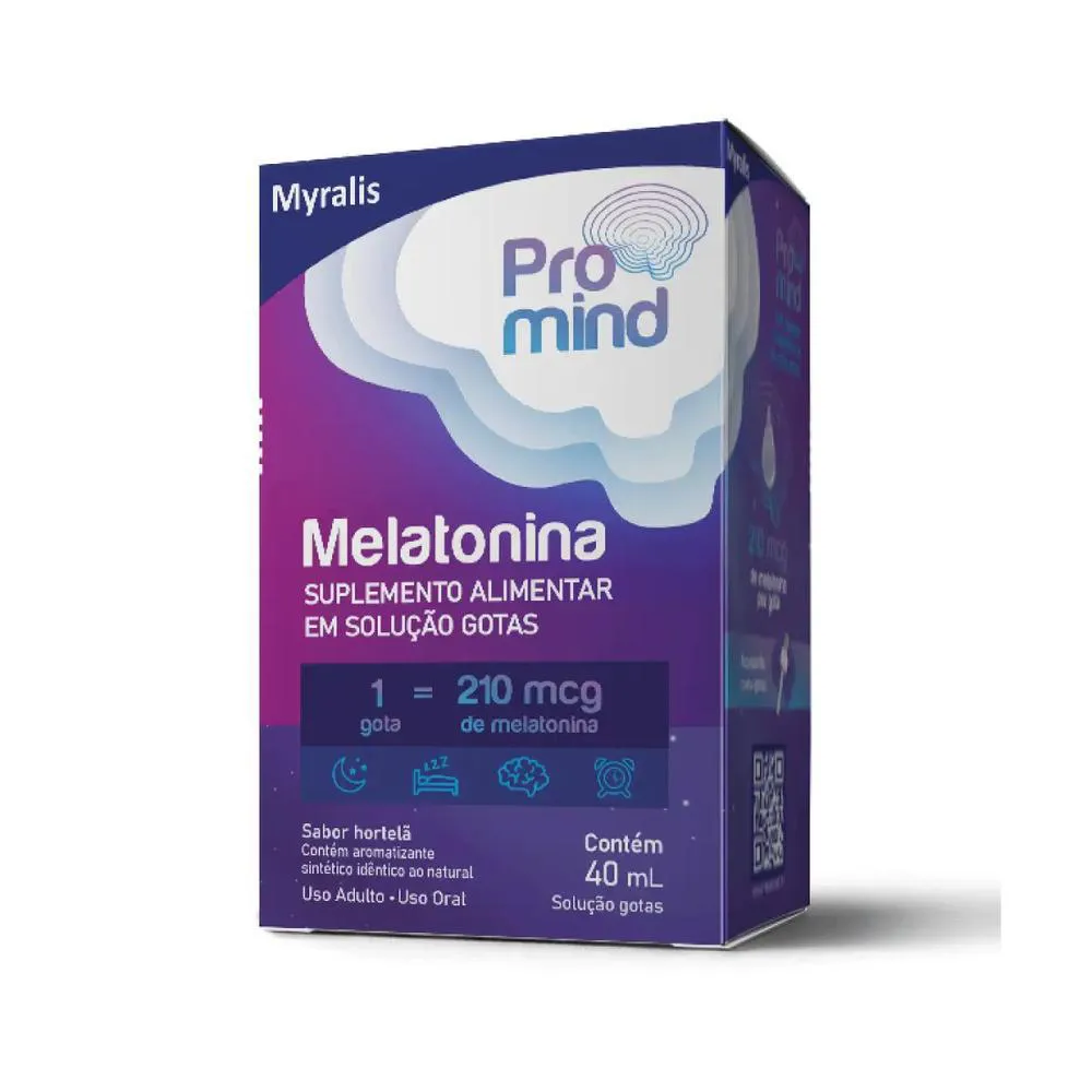 Promind Melatonina Gotas Hortela 210Mcg 40mL
