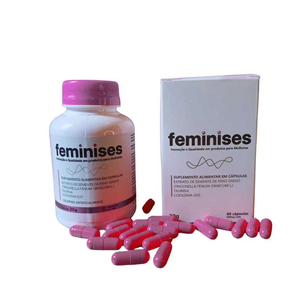 KIT 12 SUPLEMENTO ALIMENTAR LIBIDO FEMININA FEMINISES 60 CP