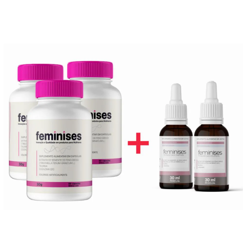COMBO 3+2 SUPLEMENTO LIBIDO FEMININA FEMINISES CAPS/GTS