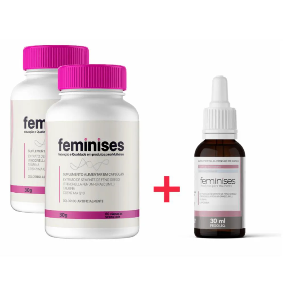 COMBO 2+1 SUPLEMENTO LIBIDO FEMININA FEMINISES CAPS/GTS