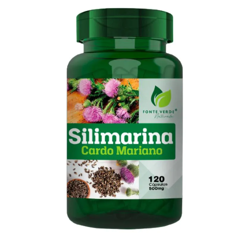 SUPLEMENTO SILIMARINA CAR DO MARIA NO ENCAPSULADO EM Pó 500MG 120 CAPSULAS FONTE VERDE