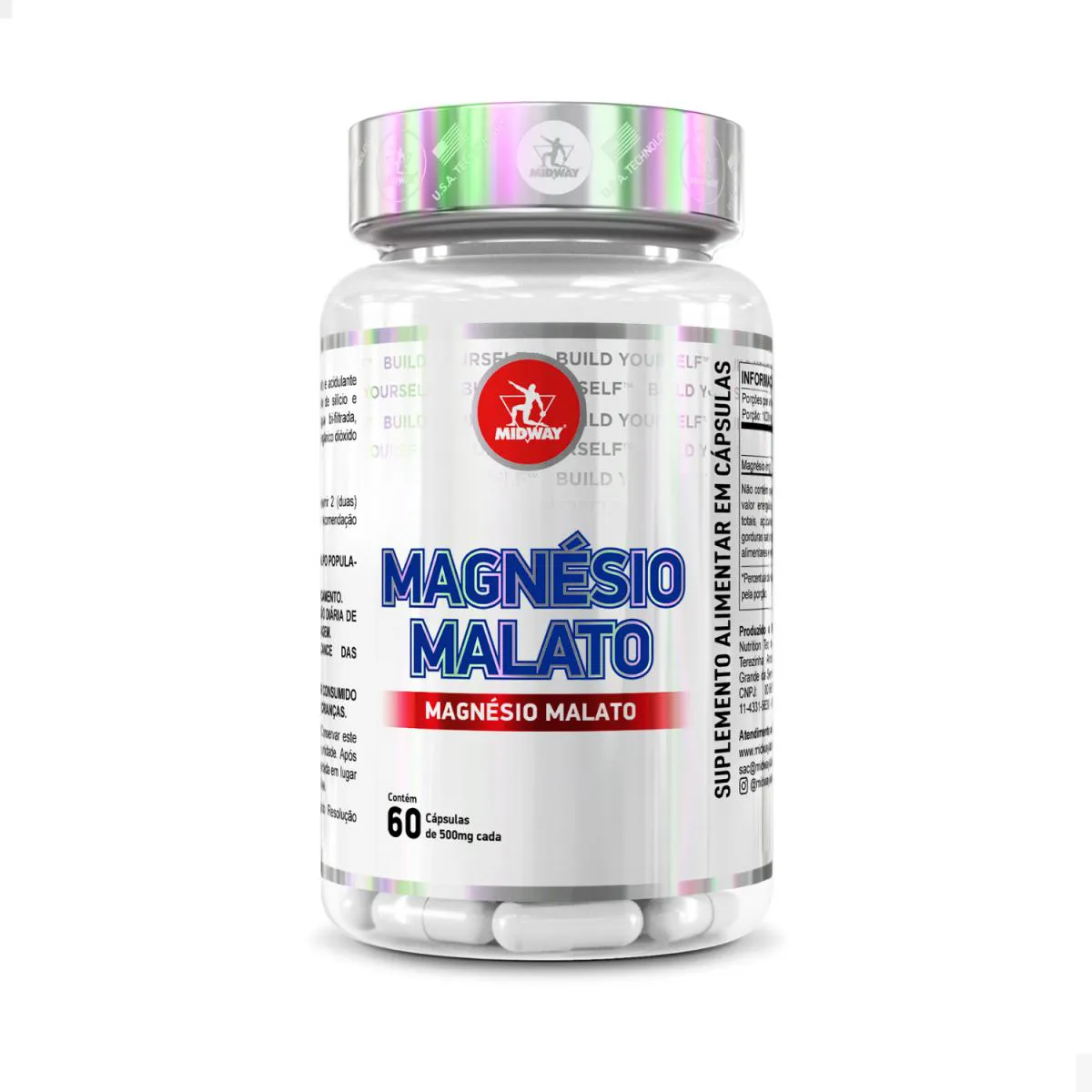 MAGNéSIO MALATO 60 CáPSULAS MIDWAY
