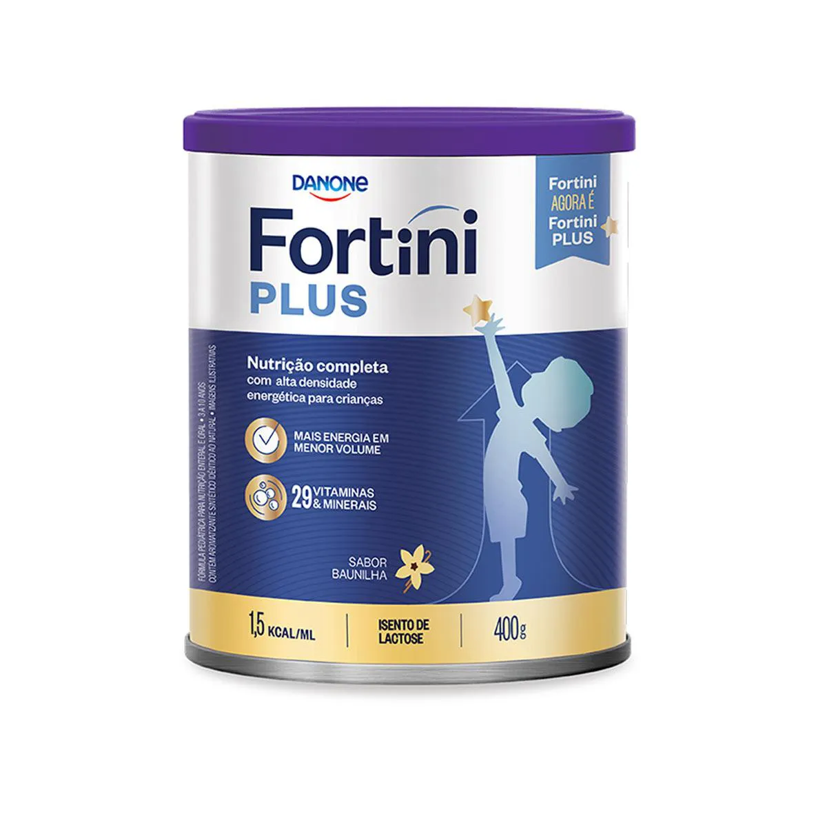 Fórmula Infantil Fortini Plus Danone Baunilha 3 a 10 anos 400g