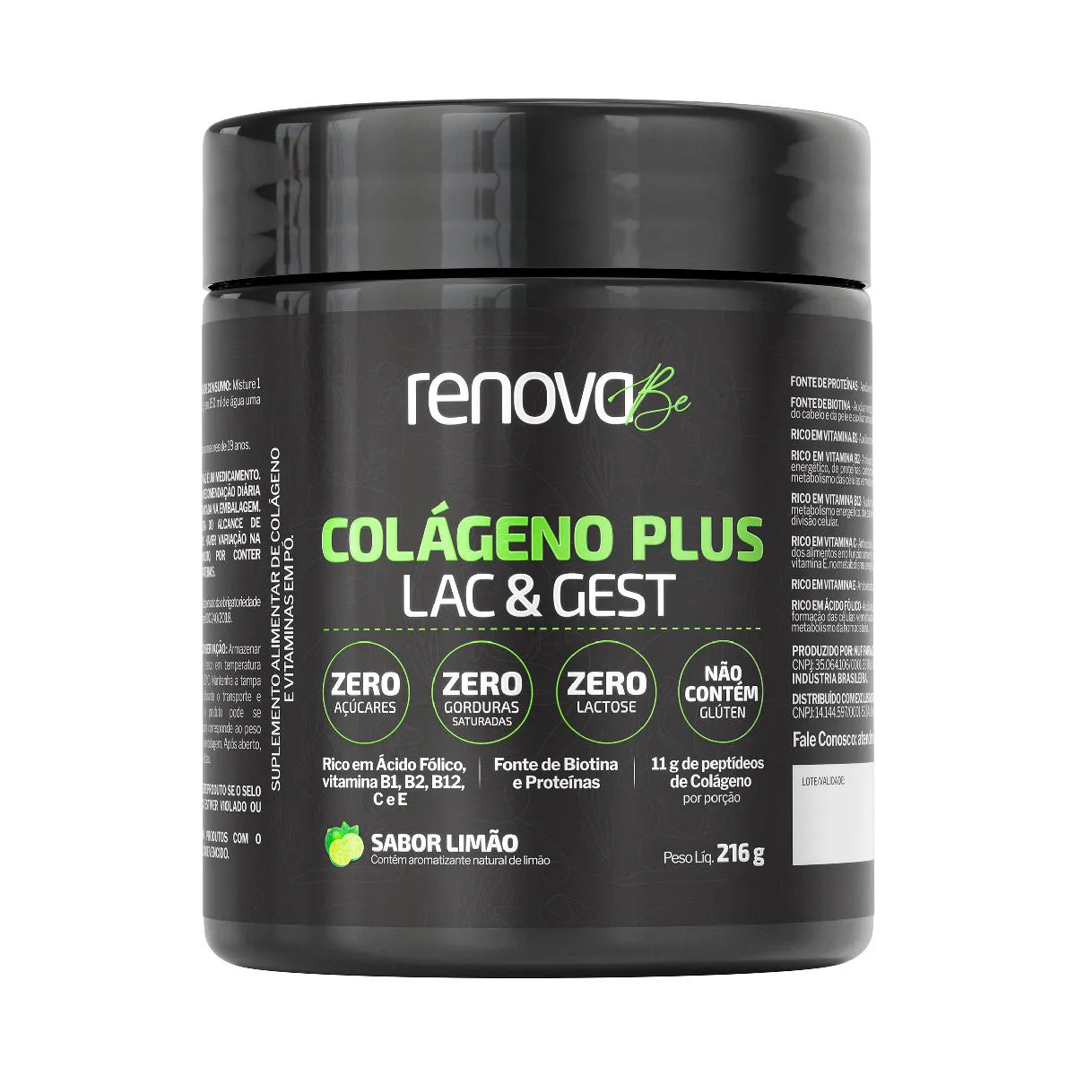 Colágeno Plus Renova Be Lac & Gest Limão 216g