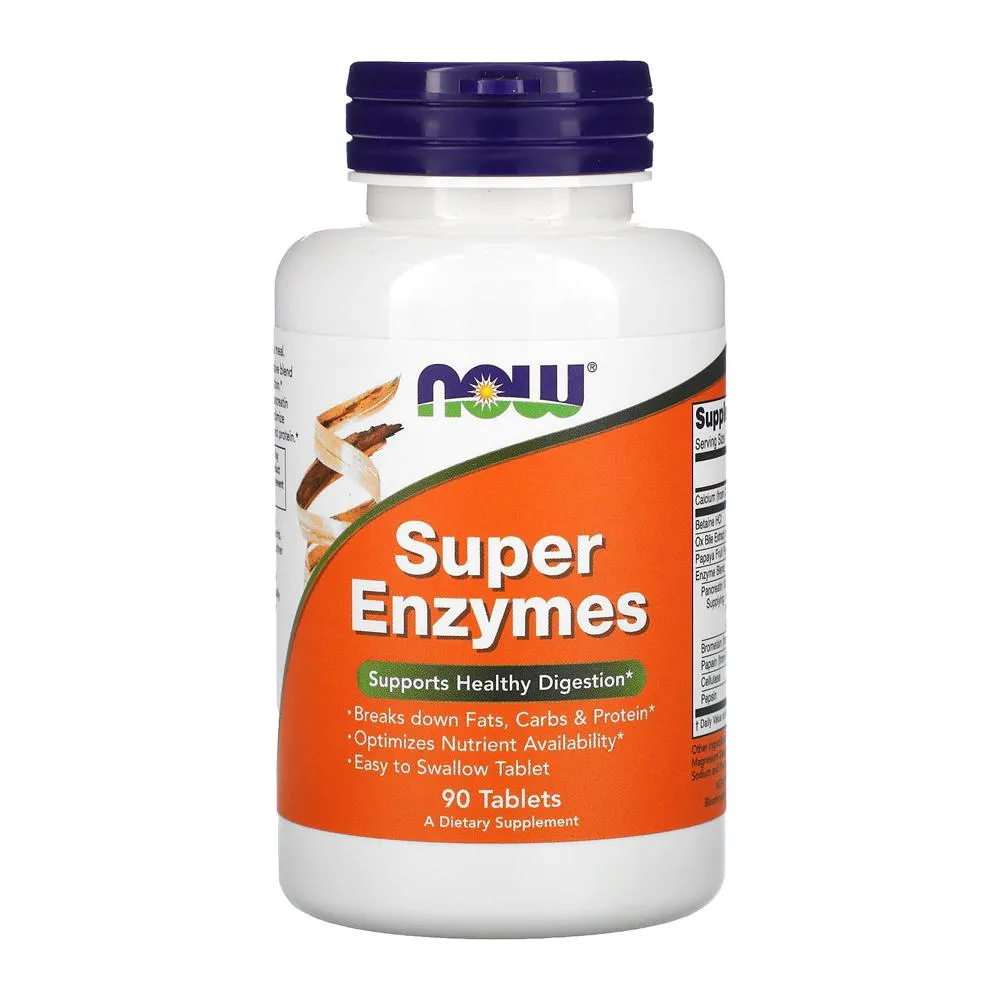 SUPER ENZIMAS DIGESTIVAS NOW FOODS 90 TABLETS