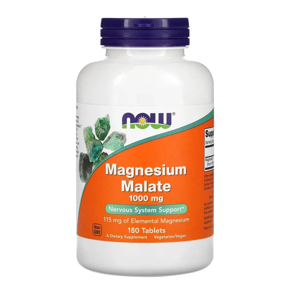 MAGNéSIO DIMALATO MALATE 1000MG NOW FOODS 180TABLETS