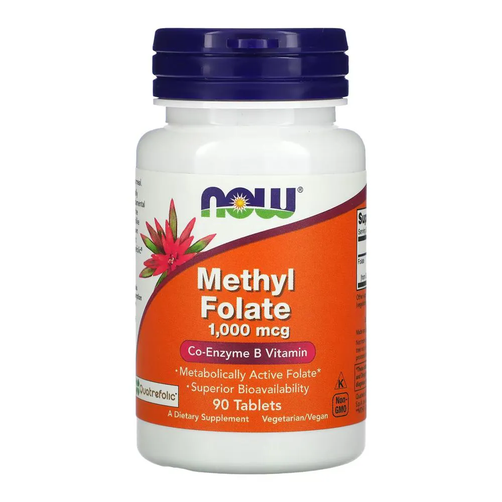 METILFOLATO METHYL 1000MCG NOW FOODS 90 TABLETS