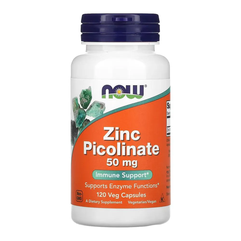 ZINCO PICOLINATO 50MG NOW FOODS ZINC PICOLINATE 120 VEG CAPS
