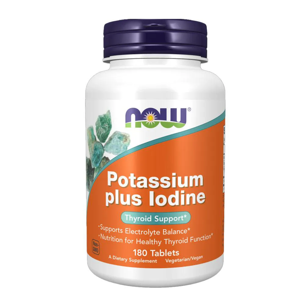 POTáSSIO PLUS IODO NOW FOODS POTASSIUM PLUS IODINE 180TABLTS