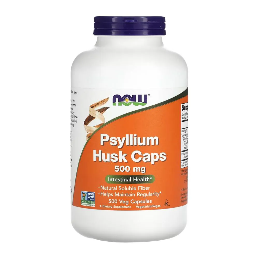 FIBRA DE PSYLLIUM 500MG NOW FOODS PSYLLIUM HUSK 500VEG CAPS