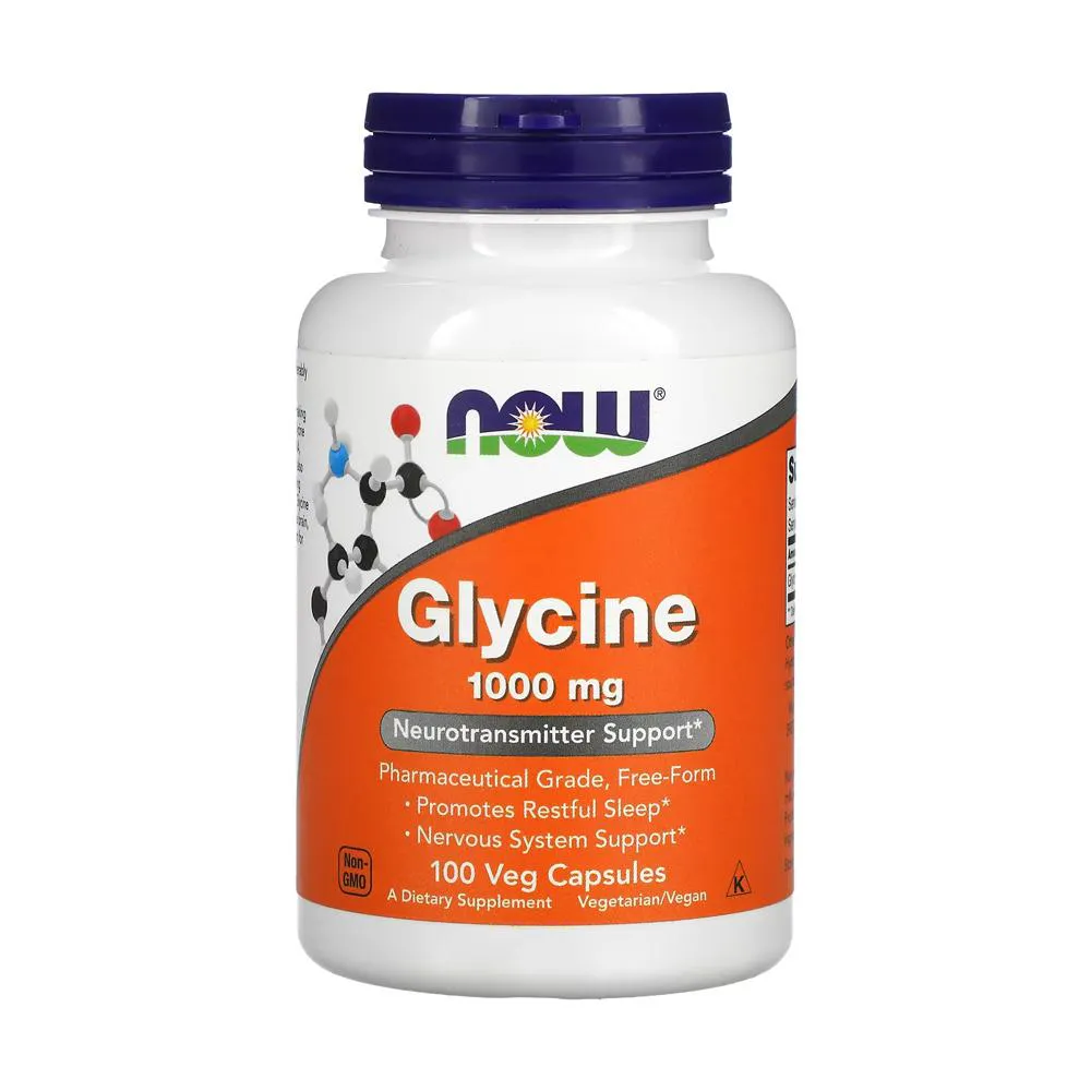 GLICINA 1000MG NOW FOODS GLYCINE 100 VEG CAPS