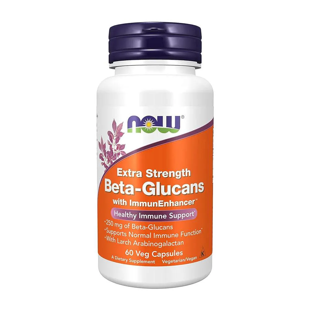 BETA-GLUCANOS 1,3/1,6 NOW FOODS BETA-GLUCANS 60VEG CAPS