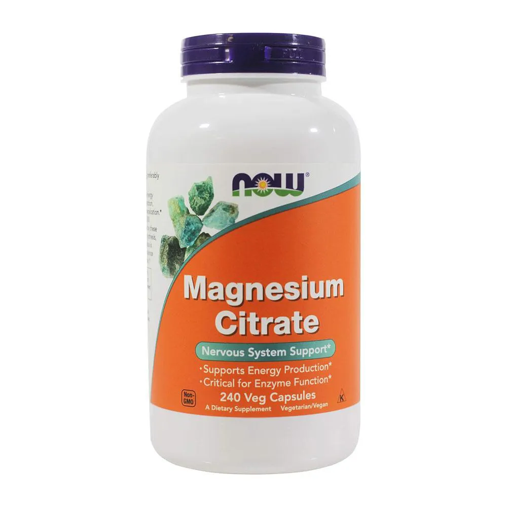 CITRATO DE MAGNéSIO 400MG NOW FOODS MAGNESIUM CITRATE 240CAP