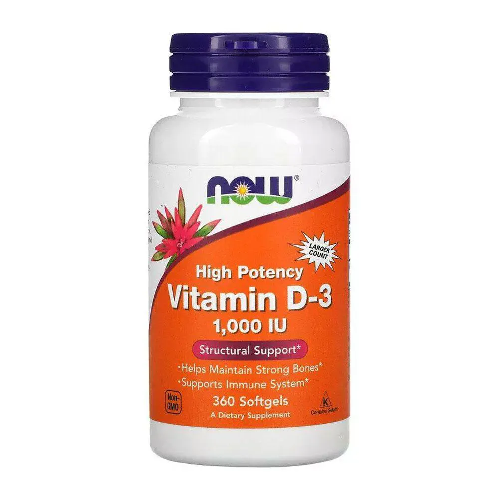 VITAMINA D3 1.000UI NOW FOODS VIT D-3 360 SOFTGELS