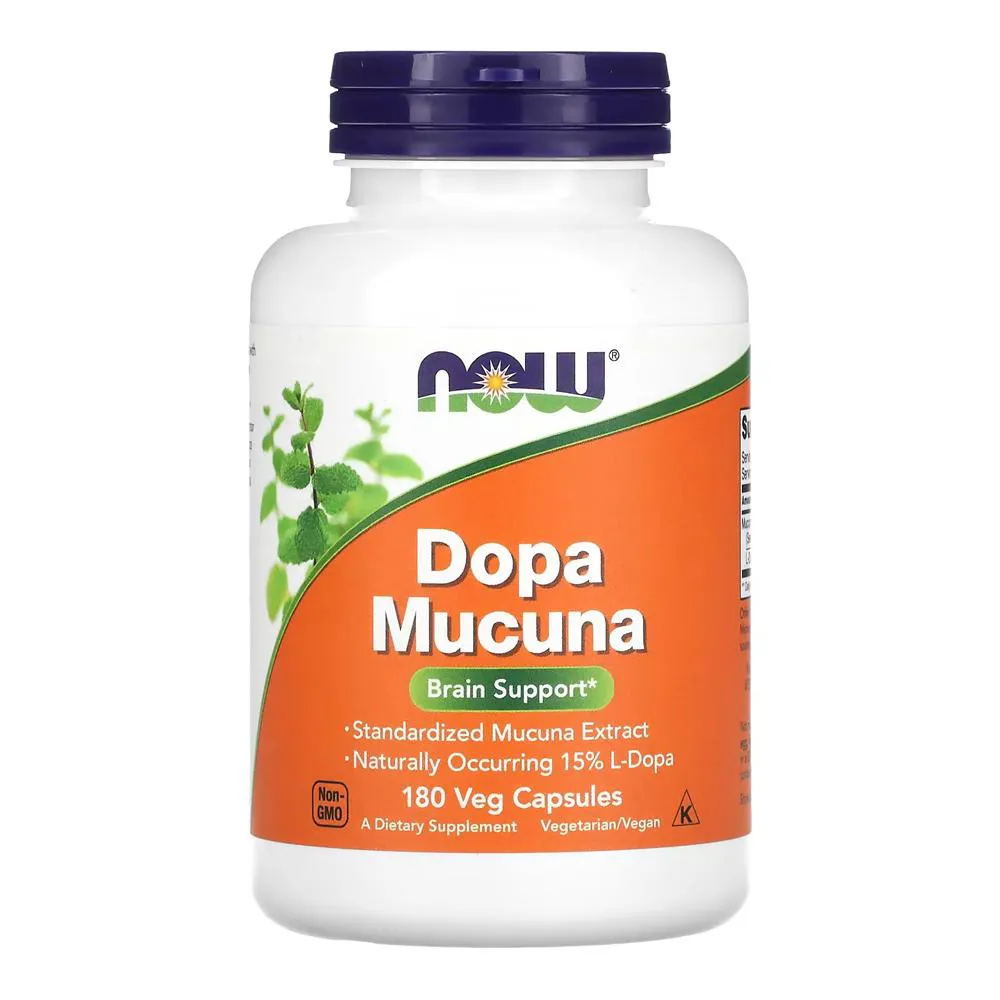 EXTRATO DE DOPA MUCUNA NOW FOODS 180 VEG CAPS IMPORTADO