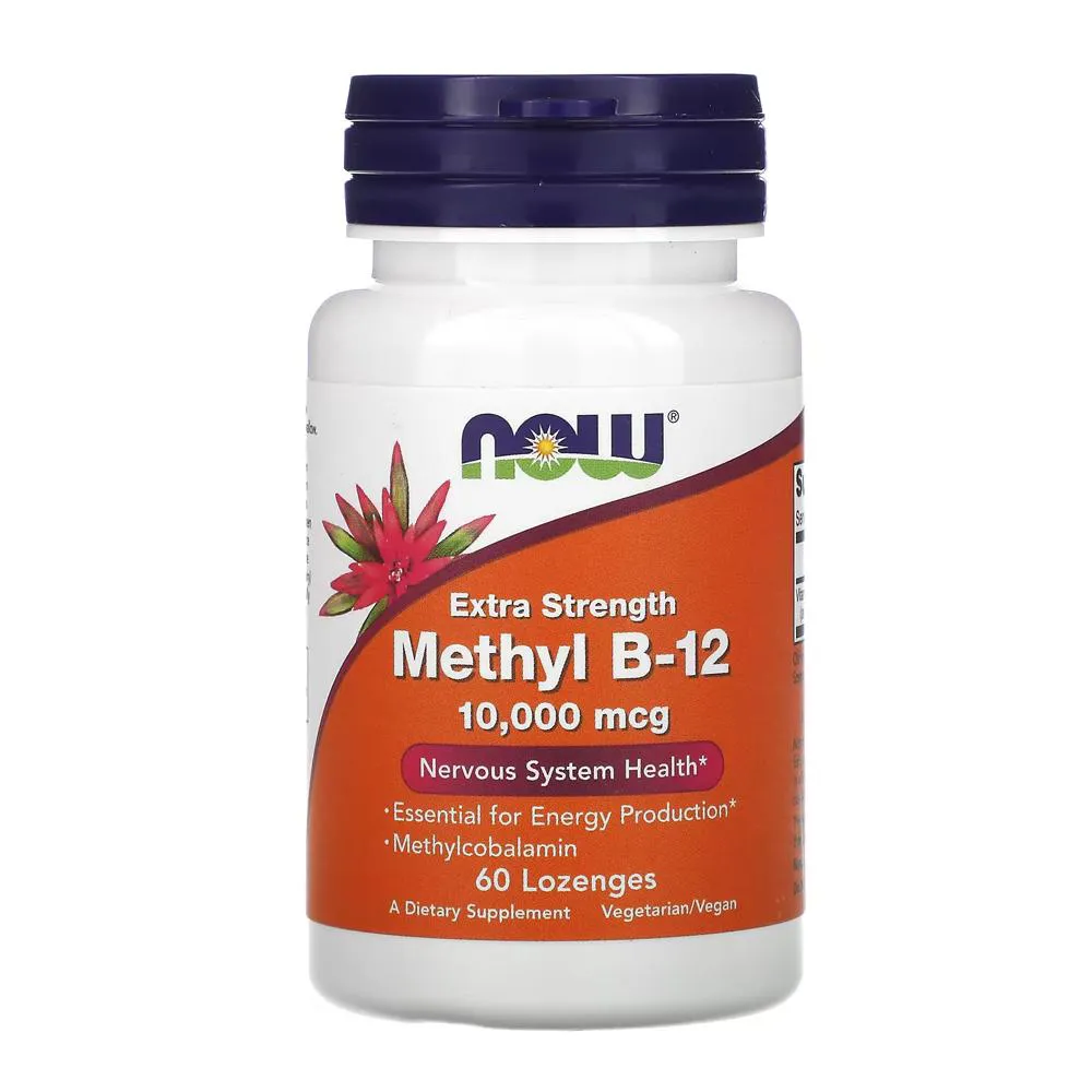 METIL B-12 NOW FOODS 10000MCG FORçA EXTRA 60PAST IMPORTADO