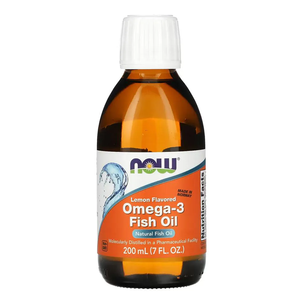NOW FOODS OMEGA-3 FISH OIL LEMON  200 ML (7 OZ) 1659