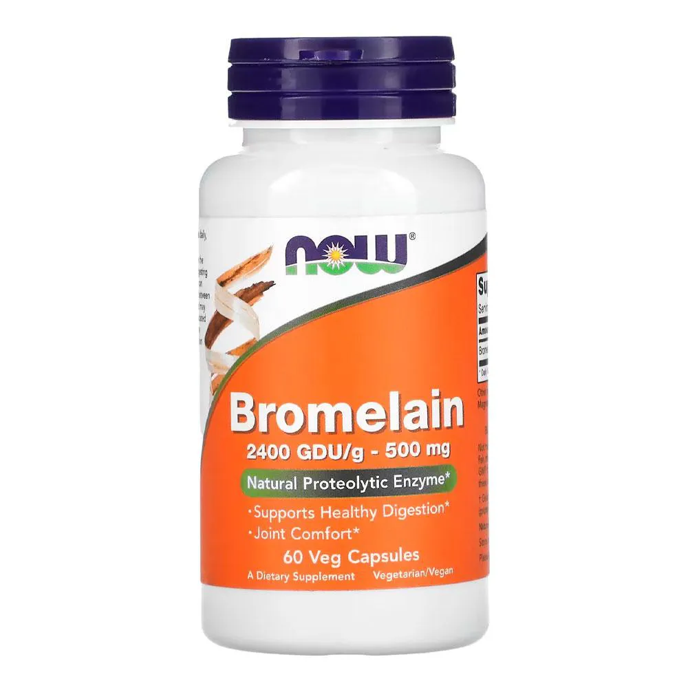 BROMELAíNA 500MG NOW FOODS 60 CáPSULAS IMPORTADO